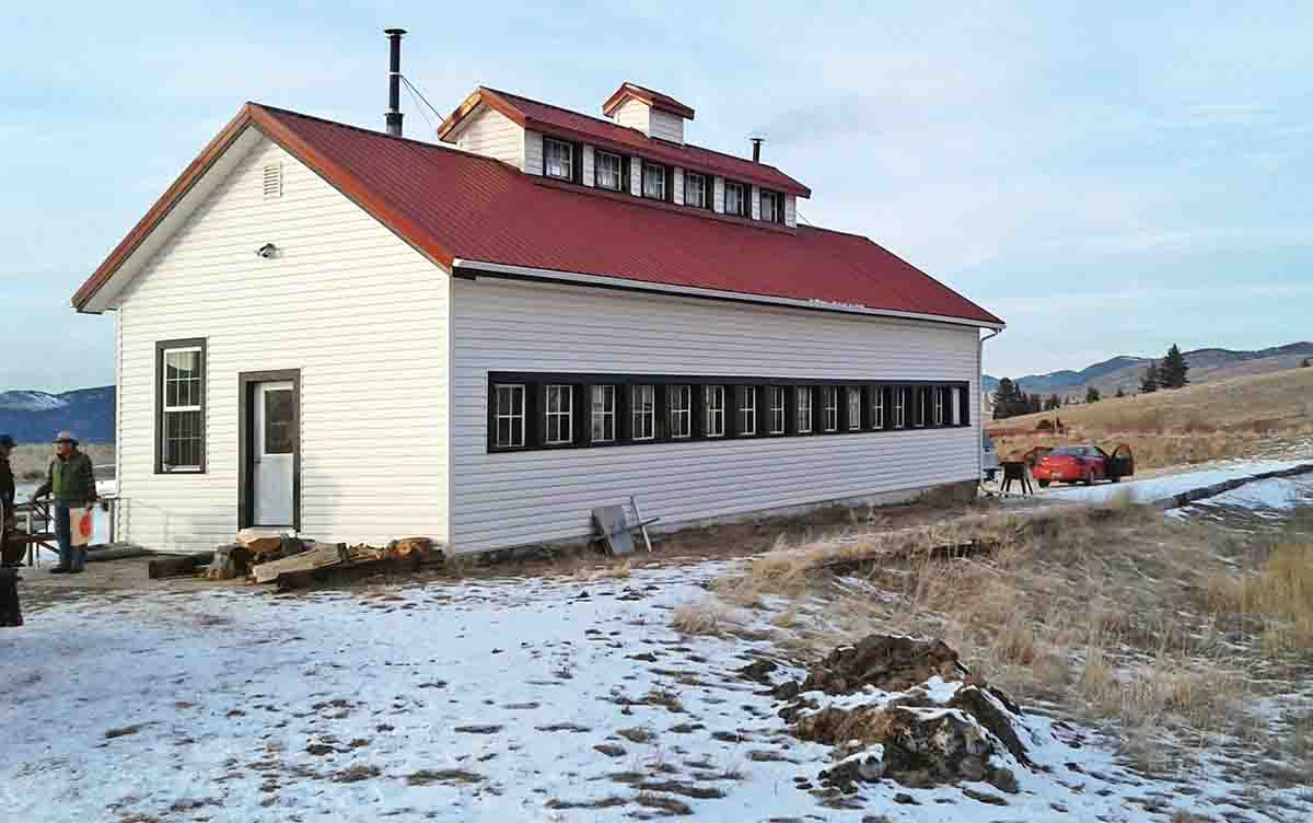 The restored Schuetzen house at the Rocker Range, Butte, Montana.